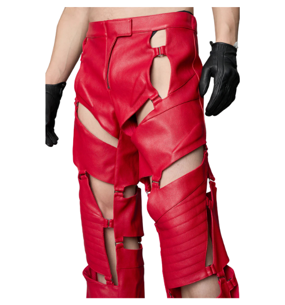 Red Biker Floating Pants