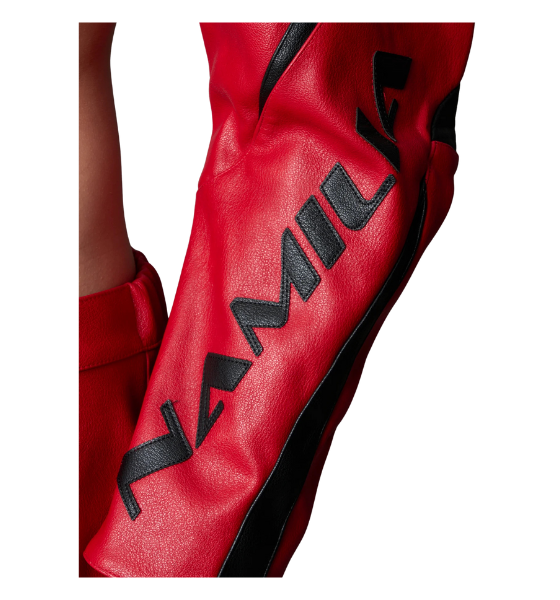 Red Moto Chocker Jacket