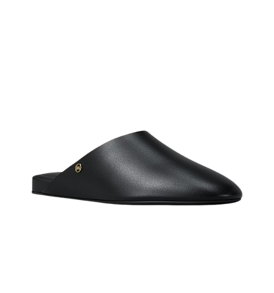 Black Leather Cady Mule