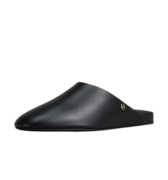 Black Leather Cady Mule