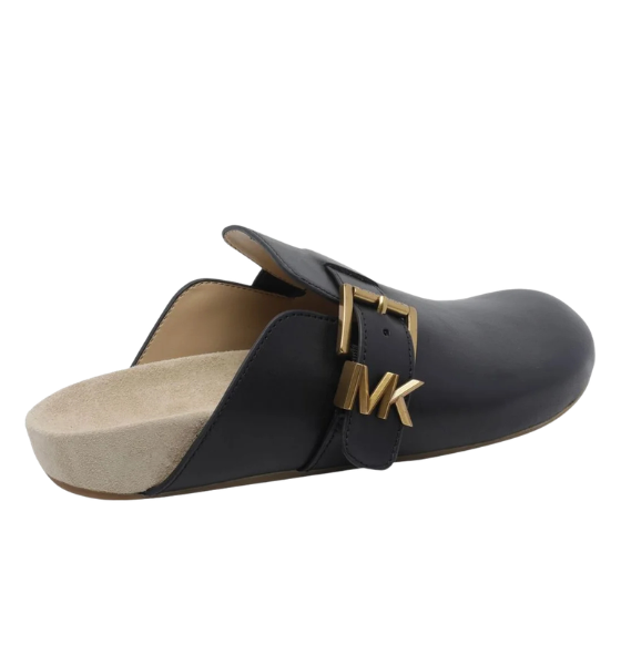 Black Leather Greer Mule