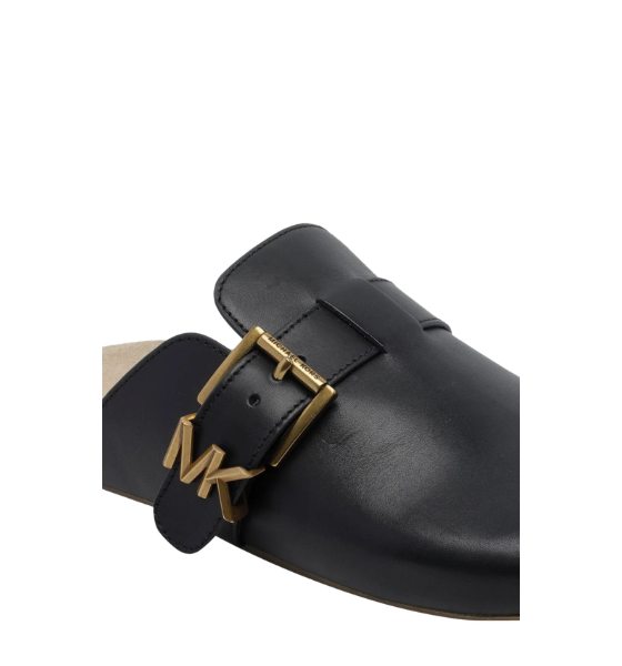 Black Leather Greer Mule