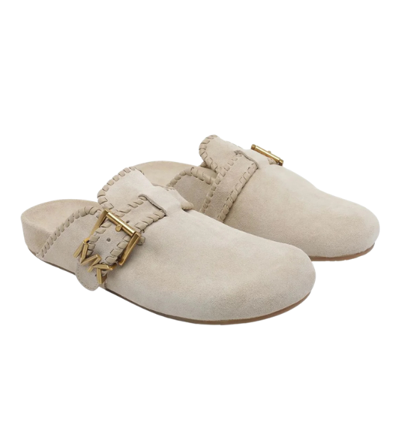 Khaki Suede Leather Greer Mule