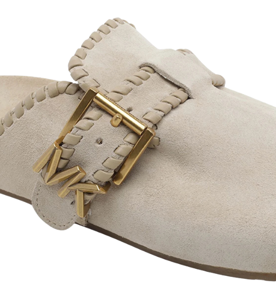 Khaki Suede Leather Greer Mule