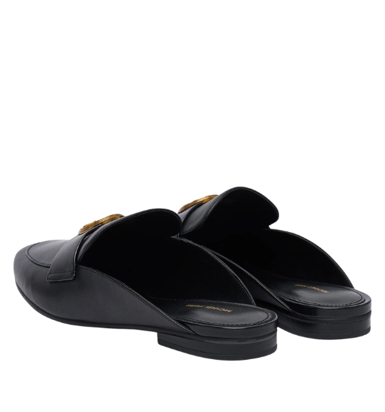Black Leather Mckenzie Mule