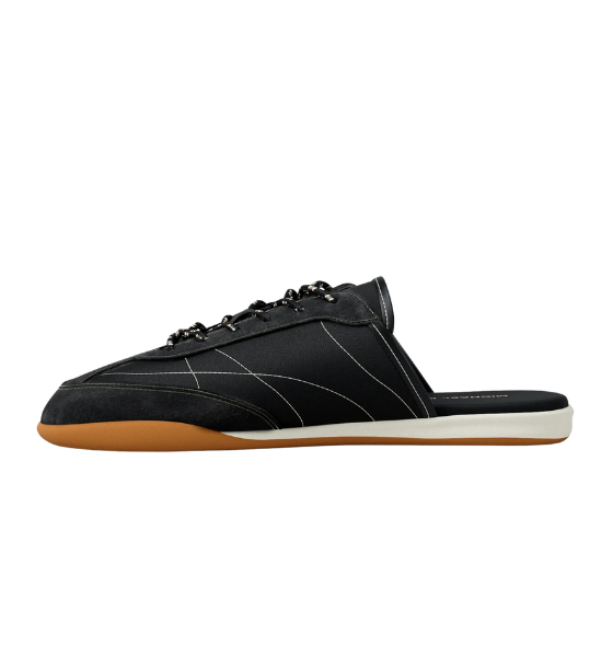 Black Suede Leather Nolan Mule