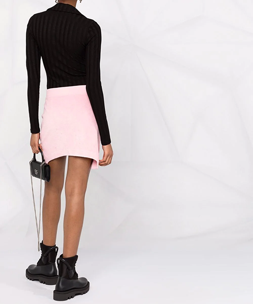 Pink Towel Mini Skirt