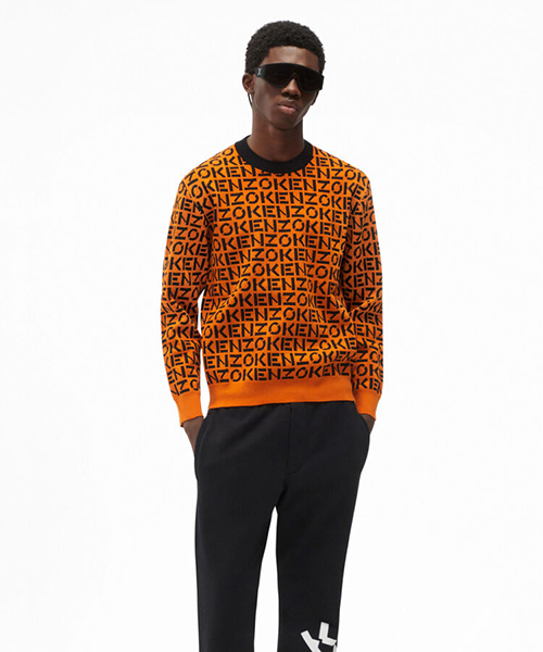 Monogram Jacquard Orange Jumper