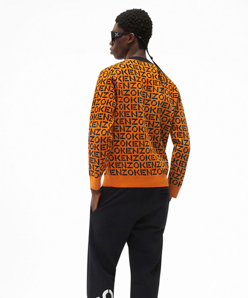 Monogram Jacquard Orange Jumper