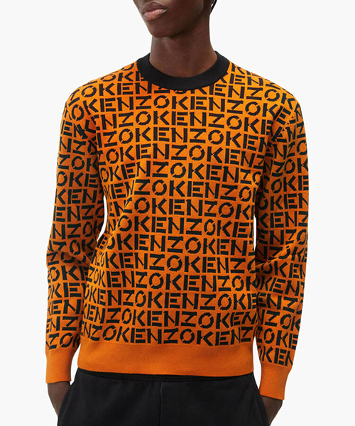Monogram Jacquard Orange Jumper