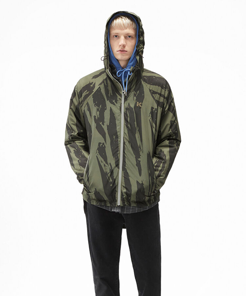 'Pleat Camo' Bronze Windbreaker