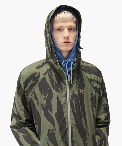 'Pleat Camo' Bronze Windbreaker