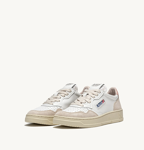 Medalist Low Leat Suede White/Pow Woman