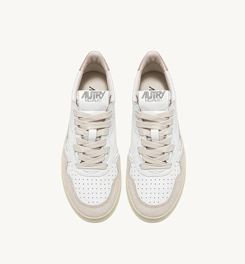Medalist Low Leat Suede White/Pow Woman