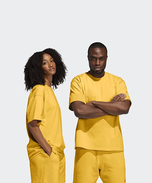 ADIDAS X PHARRELL WILLIAMS YELLOW BASICS SHIRT