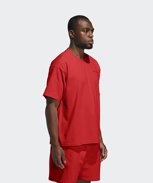 ADIDAS X PHARRELL WILLIAMS RED BASICS SHIRT