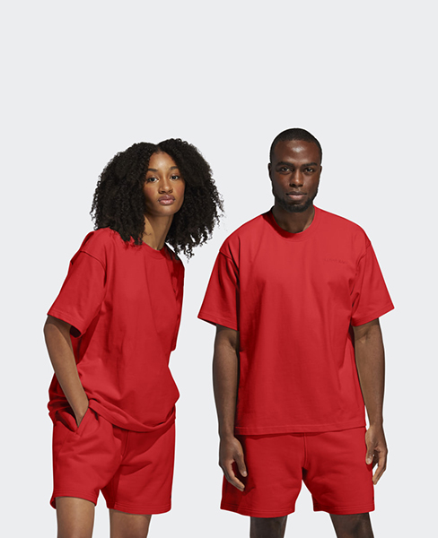 ADIDAS X PHARRELL WILLIAMS RED BASICS SHIRT