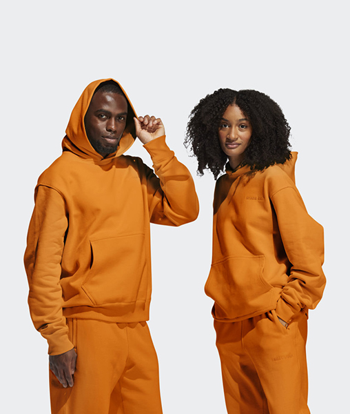 ADIDAS X PHARRELL WILLIAMS ORANGE BASICS HOOD