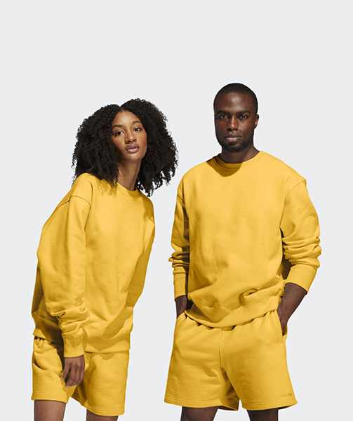 ADIDAS X PHARRELL WILLIAMS YELLOW BASICS CREW