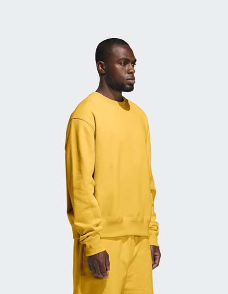 ADIDAS X PHARRELL WILLIAMS YELLOW BASICS CREW