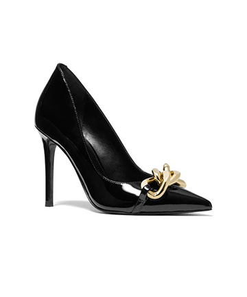 Scarlett Black Leather Pump