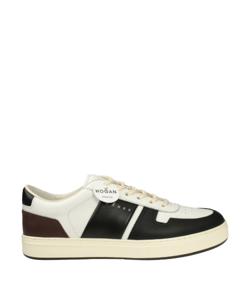 H668 Allacciato Black Fascia Logo White Burgundy Sneakers
