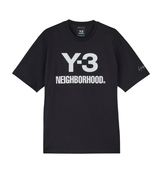 Black Y-3 NBHD Logo Tee
