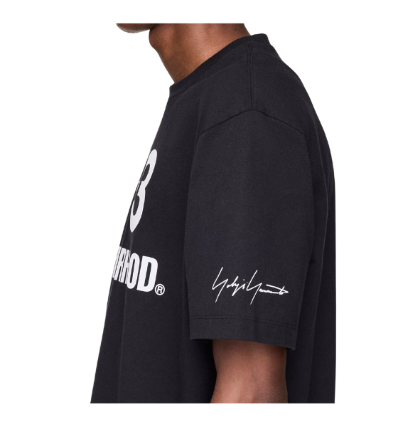 Black Y-3 NBHD Logo Tee
