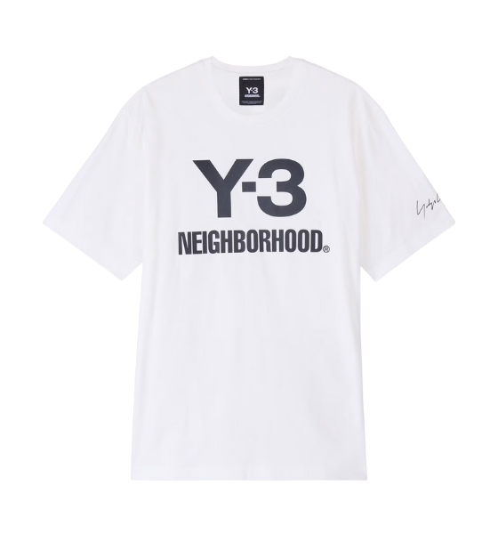 White Y-3 NBHD Logo Tee