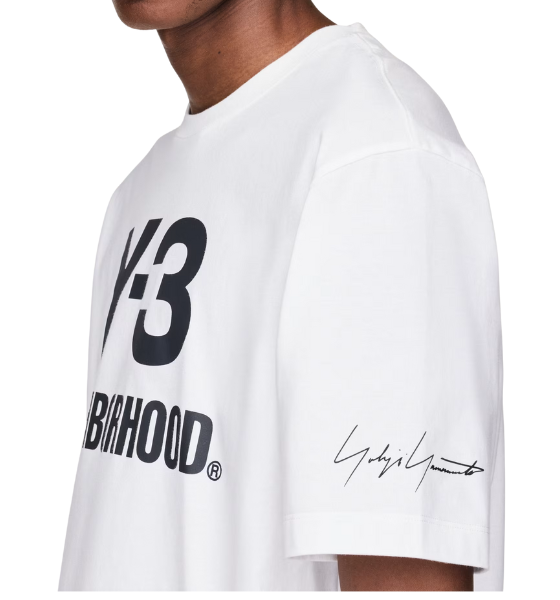 White Y-3 NBHD Logo Tee