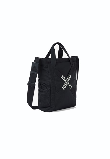 Sport Logo Black Tote Bag