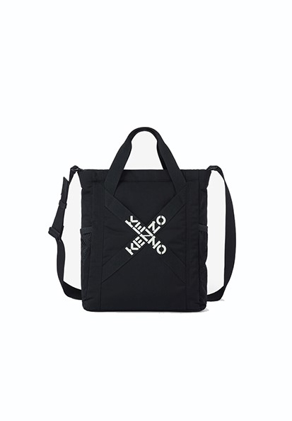Sport Logo Black Tote Bag