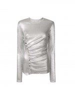 Silver Long Sleeve Top