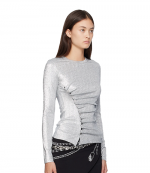 Silver Long Sleeve Top