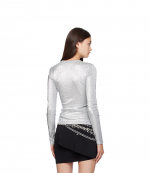 Silver Long Sleeve Top