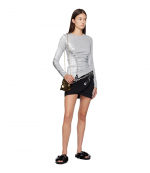 Silver Long Sleeve Top