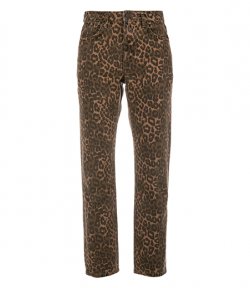 ALEXANDER WANG CULT PANT TAN LEOPARD PRINT