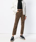 ALEXANDER WANG CULT PANT TAN LEOPARD PRINT