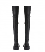 Black Leather High Leg Boots
