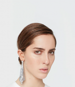 XL Silver Mesh Earring