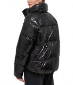 Black Sequin Puffer Jacket