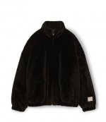 Black Track Jacket With Metal Plate Trim