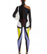 Black Nude Asymmetrical Illusion Bodysuit