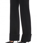 Black Cuffed Zipper Jeans