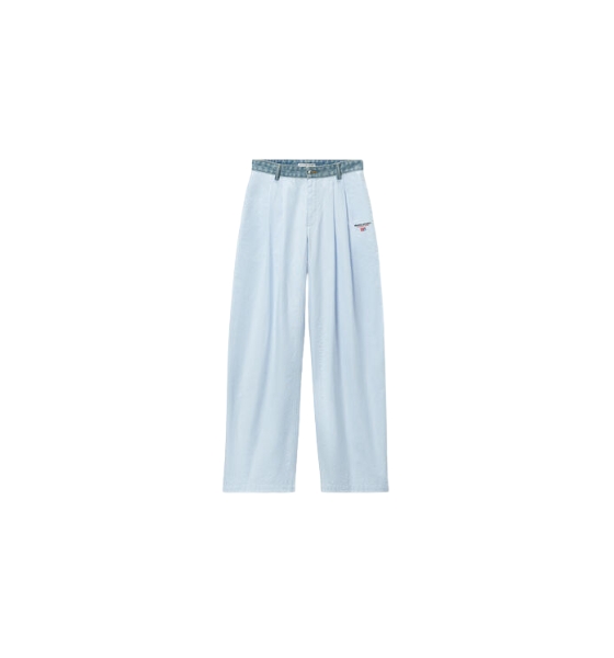 Oxford Blue White Denim Waistband Pant