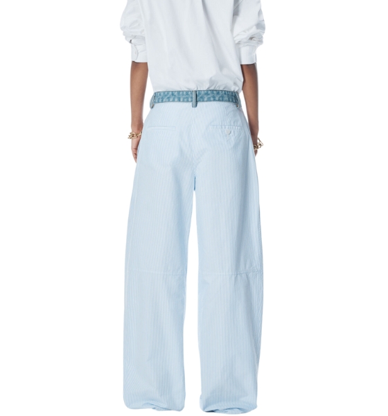 Oxford Blue White Denim Waistband Pant