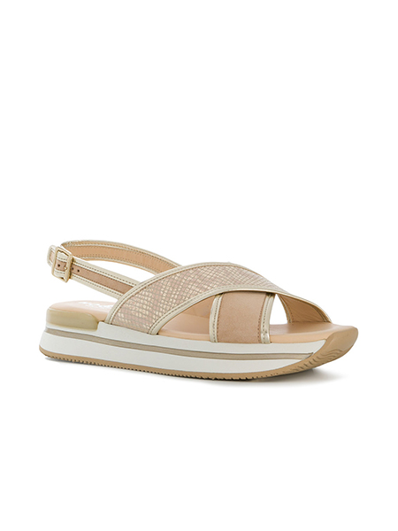 HOGAN E257 FASCE INCROCIATO LEATHER SNEAKDALS