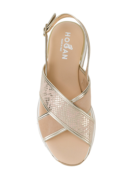 HOGAN E257 FASCE INCROCIATO LEATHER SNEAKDALS