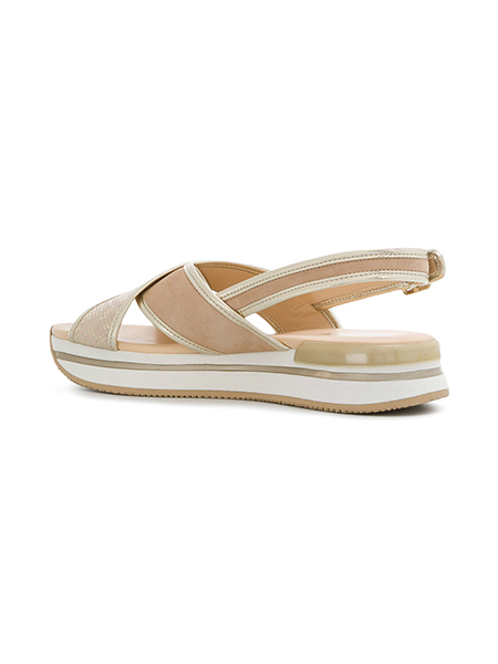 HOGAN E257 FASCE INCROCIATO LEATHER SNEAKDALS
