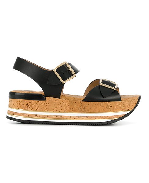 HOGAN H354 SUGHERO+PROFILI+MIC MOD.FIBBIA BLACK PLATFORM